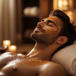 Gold Face and Neck Bleach Salon Men