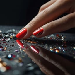 Glitter Nail Extensions